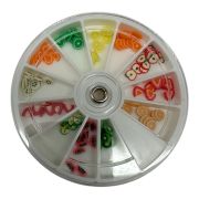 Nail Art Rondell Fimo - verschiedene Früchte